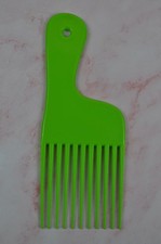 Vintage Hair Pick Plastic Lime Green Unbranded