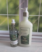 bath and body works aroma renewing forest body lotion and essential oil mist