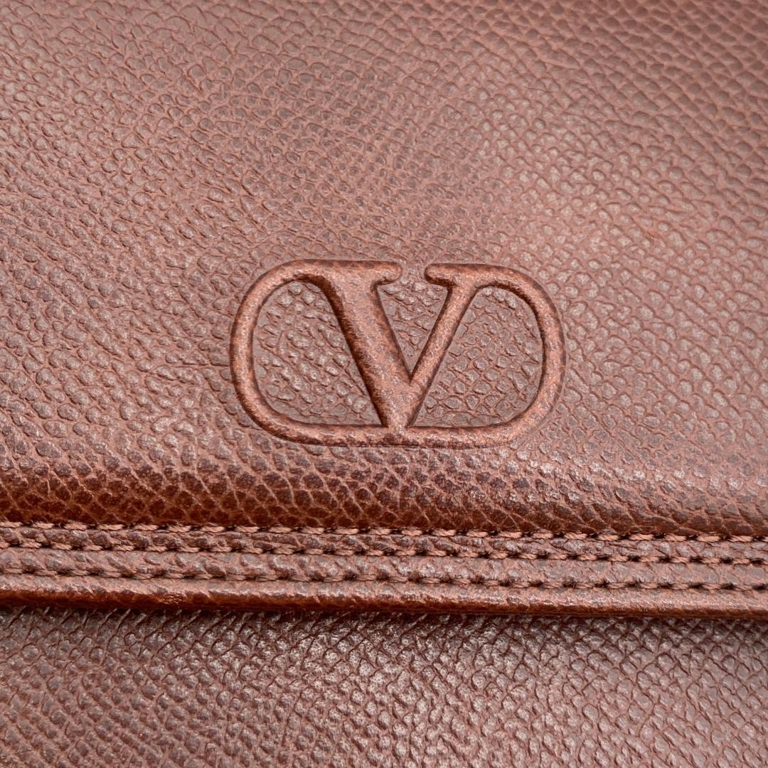 Valentino Garavani Leather Handbag Brown Top Handle Luxury Bag Women's Japan thumbnail 13