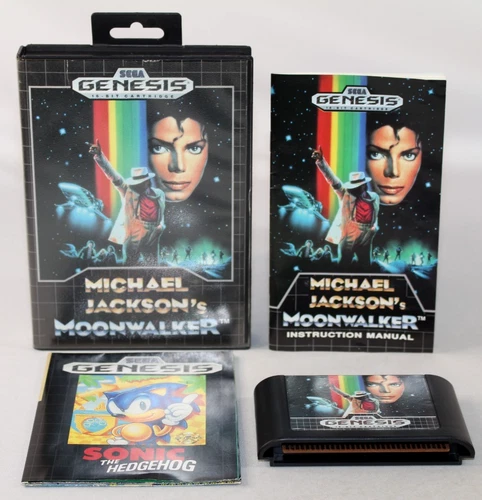 Michael Jackson's Moonwalker Sega Genesis Complete CIB! Great Condition! RARE!