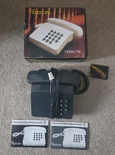 BT Tribune vintage 1980s push button phone - grey, original box. 