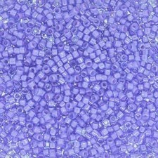 11/0 MIYUKI DELICA Fancy Lined Aqua Pink Seed Bead 8g
