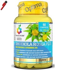 Optima Naturals, Rhodiola Rosea Plus, 60 cpr con Fosforo e Vitamina B6