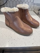 Cat  Jack Girls' Haiden Pink Winter Boots Size 6 Faux Fur Lined