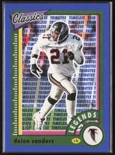 2022 Panini Classics Timeless Tributes Blue /125 Deion Sanders #116 Falcons