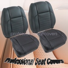 For 2010-2014 Ford Mustang Driver Passenger Bottom Top Leather Seat Cover