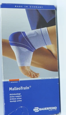 Sprunggelenkbandage Bauerfeind MalleoTrain Aktivbandage Gr. 4 links Titan - Bild 1 von 4