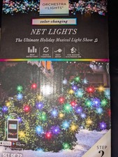 Gemmy Orchestra of Lights 72 LED Color Changing Net Lights Musical Light 5969254
