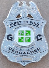FTF Official Geocacher Badge Geocoin - Activated Adoptable - Read Description