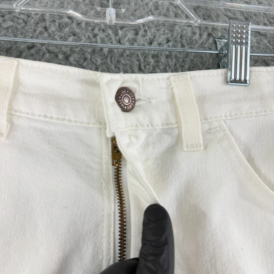 Lee Jean Shorts Womens Size 10 White Vintage Baggy High-Rise Made in USA Casual - Image 4 of 4