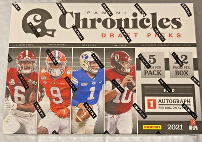 LOT OF 3 2021 PANINI CHRONICLES FOOTBALL SEALED MEGA BOXES 60 CARDS 1 AUTO EACH