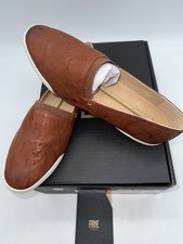 FRYE Melanie Women's Leather Slip On Sneaker Shoe Cognac Brown Flats Size 8.5
