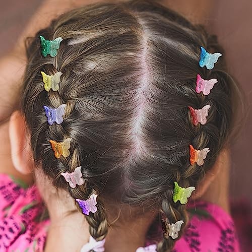 Mini fermagli per capelli set: 60 simpatici artigli per capelli a farfalla per bambini, neonati, bambini, - Foto 5 di 7