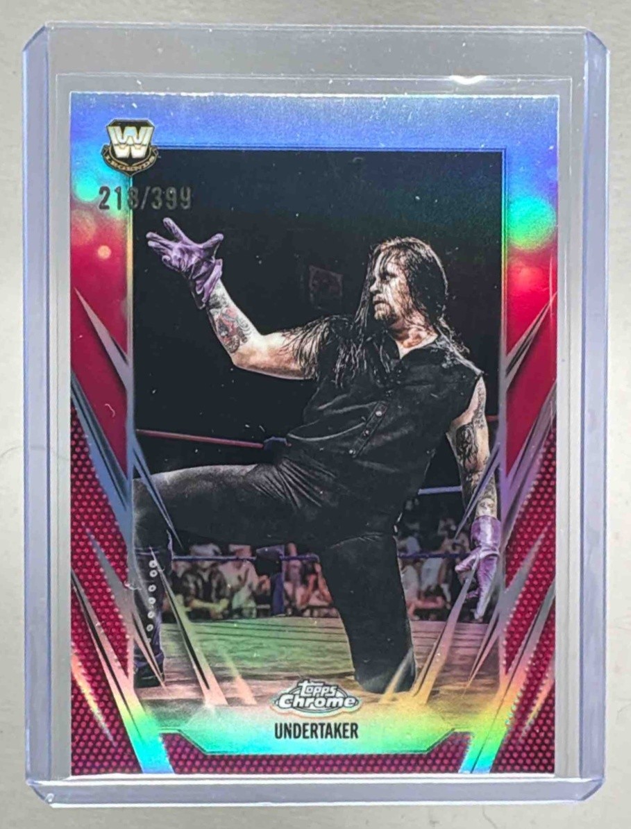 Undertaker 2026 Topps Chrome WWE #3 Magenta Refractor /399