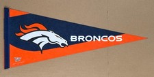 VTG Denver Broncos Pennant WinCraft Sports 90s/00s - 12" x 30" Blue + Orange