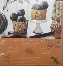 My Minds Eye Fall Leaves Design Cupcake Baking Liner Cups - 36 Count