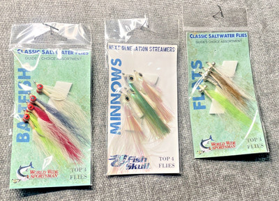 LOT OF 12 Saltwater Flies - Fly Fishing  - Worldwide Sportsman - Guide's Choce