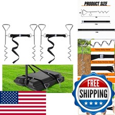 RunNico 2 Set Basketball Goal Anchor, Heavy Duty Hoop Tie Down Kit Straps