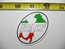 ITALY FLAG COLORS OVAL SMALL STICKER DECAL TRAVEL VACATION ON HOLIDAY