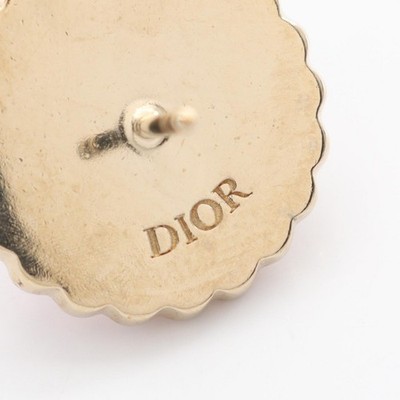 Christian Dior Petit CD Baroque Pierced earrings Gold Plated Pink