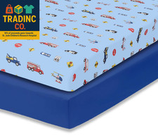 2 Pack Fitted Boys Crib Sheet, 100 Soft Breathable Microfiber Baby Sheet, Fits