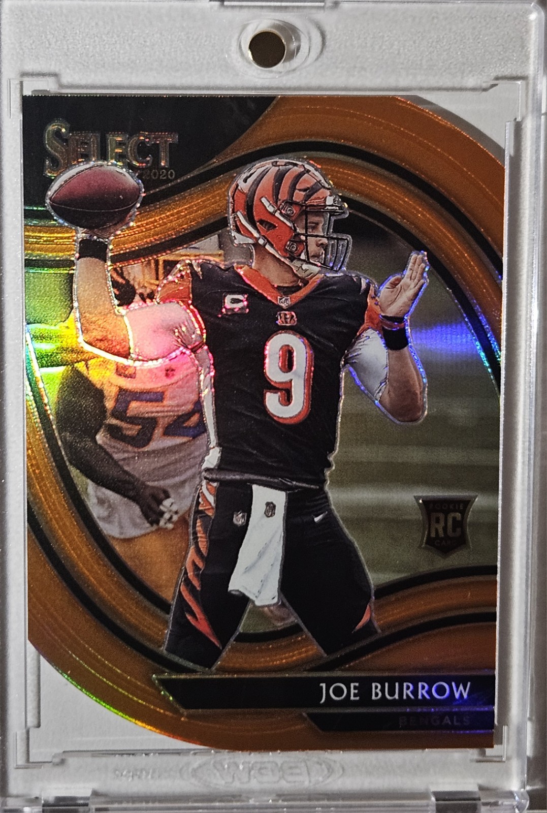 2020 Panini Select Joe Burrow #346 RC Field Level Orange Prizm Die-Cut Bengals