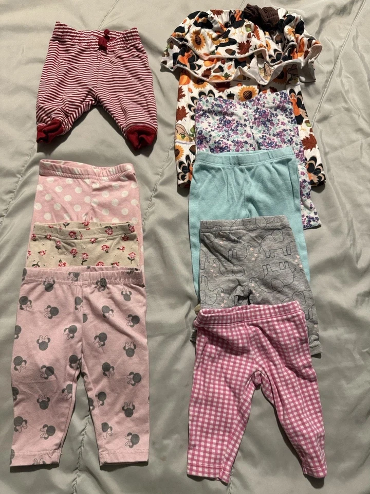 批量 64 件 女宝宝 衣服 各种品牌 尺寸 新生儿-3 个月 — 第 2/4 张图片