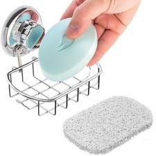 Suction Soap Dish With Hooks Powerful Vacuum Suction Cup Soap Holder Soap Ba