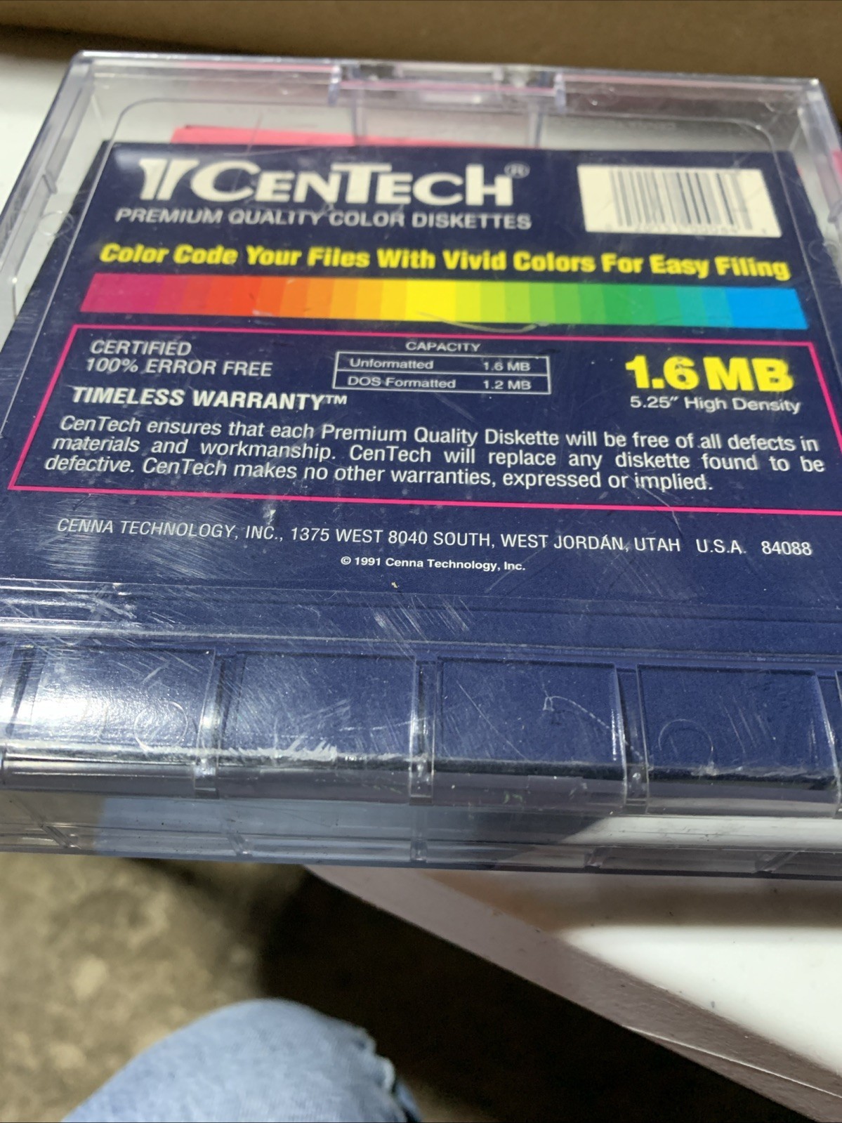 New Vintage CenTech Premium Color Disk Diskettes 1.6 MB 10 Count