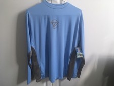 Vented Rash Guard Breathe Like A Fish Blue Small