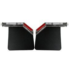 Pair Angled Spring Loaded Mud Flap Hanger Bracket 24x24 for Semi Truck Trailer