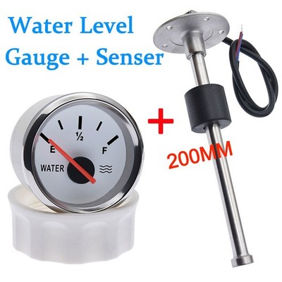 52mm Wassertankanzeige Wasserstandsanzeige+200mm Tankgeber Wasser Geber 0-190ohm