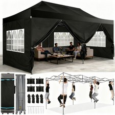 Gazebo Pieghevole 3x6m Impermeabile Stabile Protezione UV Tenda per Feste Pop Up Gazebo Pieghevole