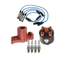 Bosch Distributor Cap Rotor 4 Spark Plug NGK Wire Kit for Cabrio Jetta Passat L4