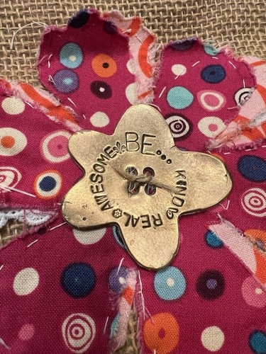 Burlap Flower Tote Bag | Women’s Girl’s | New | Satchel Purse - Picture 5 of 11
