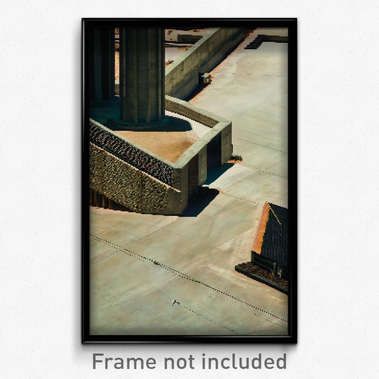 Pixel Art Poster - Concrete Canton (8 Bit Psychedelic Trippy Video Game Print)