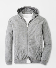 PETER MILLAR COLLECTION Excursionist Flex Full-Zip Hoodie 93 Wool Sz S 428