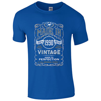 35th Birthday Shirt For Men - Vintage 1990 Retro Original Parts Design Customizable T-Shirt Gift - View #8