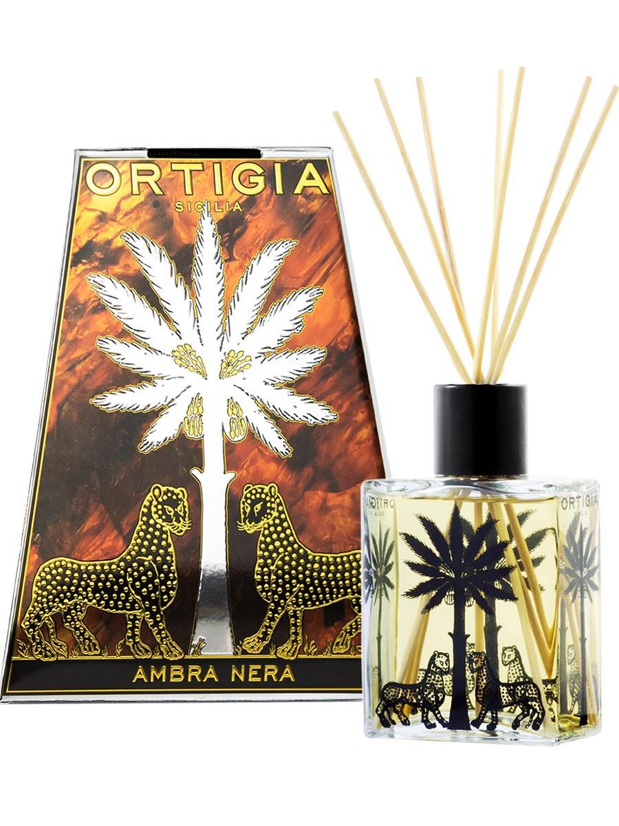 Ambra Nera Perfume Diffuser Reeds, Ortigia Sicilia, Amber Spice Fragrance 200ml