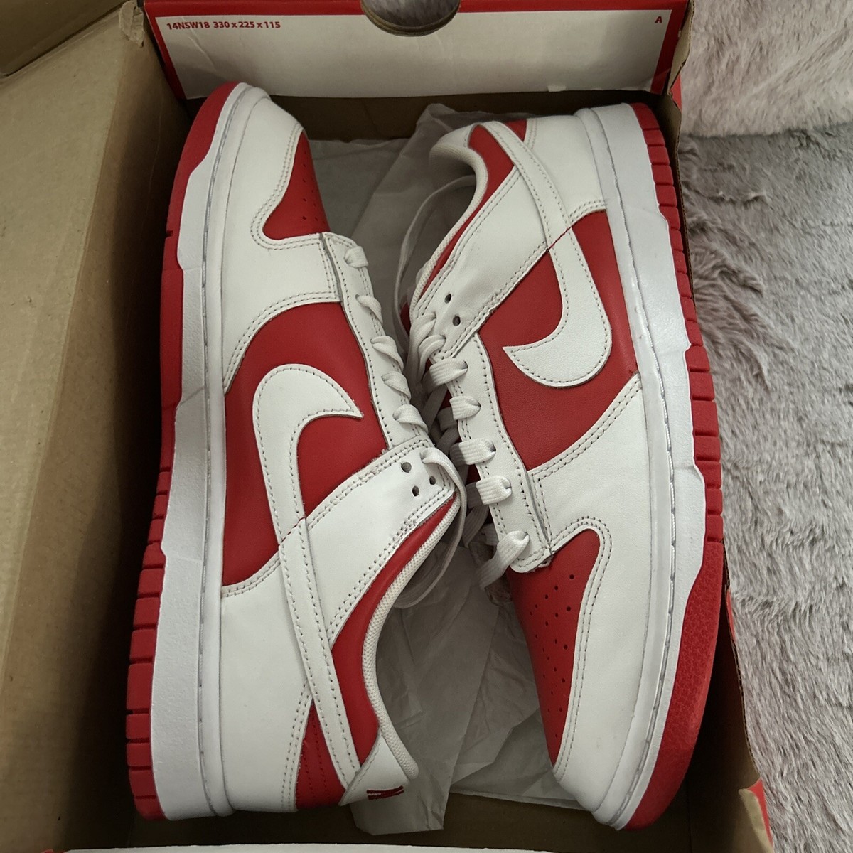 Nike Dunk Low Championship Red 2021 size 12 w/ Og box The Nike SB Dunk Low Fir and Fire Red available at your  main image 4