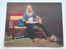 DONALD PUTT PUTNAM PAINTING WOMAN PRETTY FEMALE MODEL WESTERN LISTED FAMOUS ART