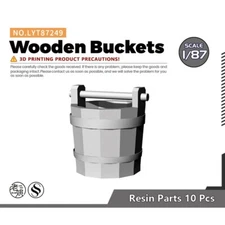 1/87 HO Scale Wooden Barrel Water Bucket Cask Railroads Scenery Miniatures