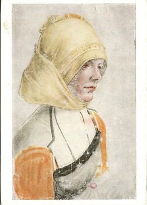 Alte Kunstpostkarte - Hans Holbein d.J. - Junge Frau