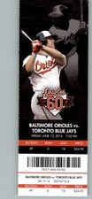 Toronto Blue Jays vs Baltimore Orioles 6/13/2014 Full Ticket - Eddie Murray
