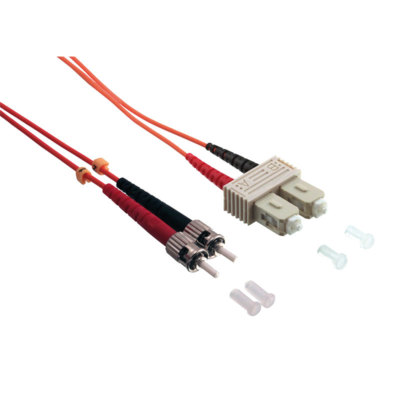 LogiLink 1m Glasfaser Patchkabel LWL Netzwerkkabel Duplex OM2 50/125µ ST-SC