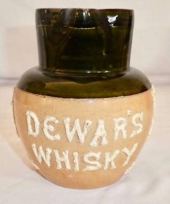 Doulton Lambert Rare DEWAR S WHISKY Green Hunting/Harvest PITCHER-Olive Dale1902