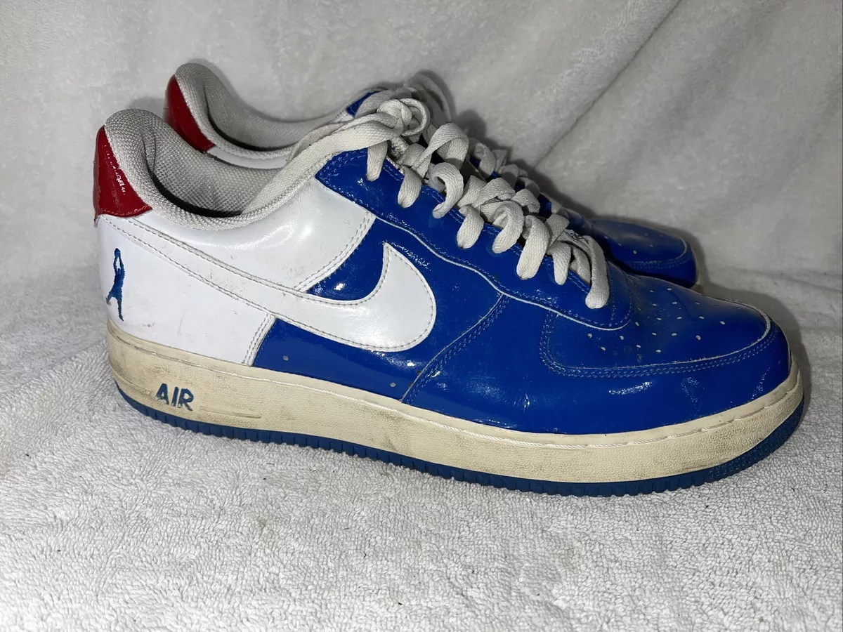 Nike Air Force 1 AF1 Sheed Low Blue Jay White Red Sz 12 - 306347-411 “Read”