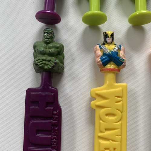 Marvel Legends Collectible Lollipop Stick Set X 9 2001 Spider-Man Wolverine RARE - Picture 6 of 11