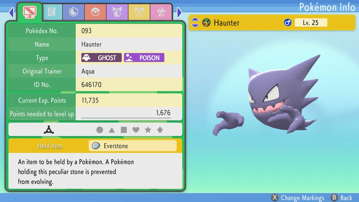 Shiny/non-shiny Gastly/gengar 6IV Brilliant Diamond/shining 