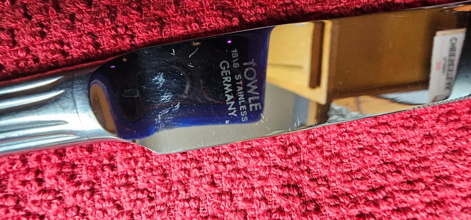 Cubiertos de cuchillo de acero inoxidable Colonial Plume Towle - Alemania Foto 2 de 2